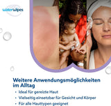 Șervețele umede WaterWipes Sensitive+ Soothing Clean, 720 bucăți (12 pachete), curățare, îngrijire și calmare 3 în 1, 99% apă cu extract de plante, șervețele umede pentru bebeluși fără parfum
