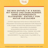 Venchi – Pachet de 6 batoane de ciocolată neagră cu alune de pădure, 600g – Fără zahăr adăugat – Fără îndulcitori artificiali – Fără gluten – Vegan – Idee de cadou