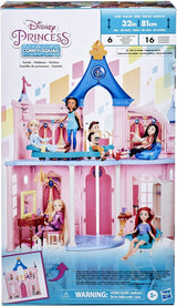 Castelul Disney Princess Comfy Squad, casă de păpuși cu 6 piese de mobilier și 16 accesorii, jucărie pentru fete de la 5 ani Casute de papusi Naty Shop