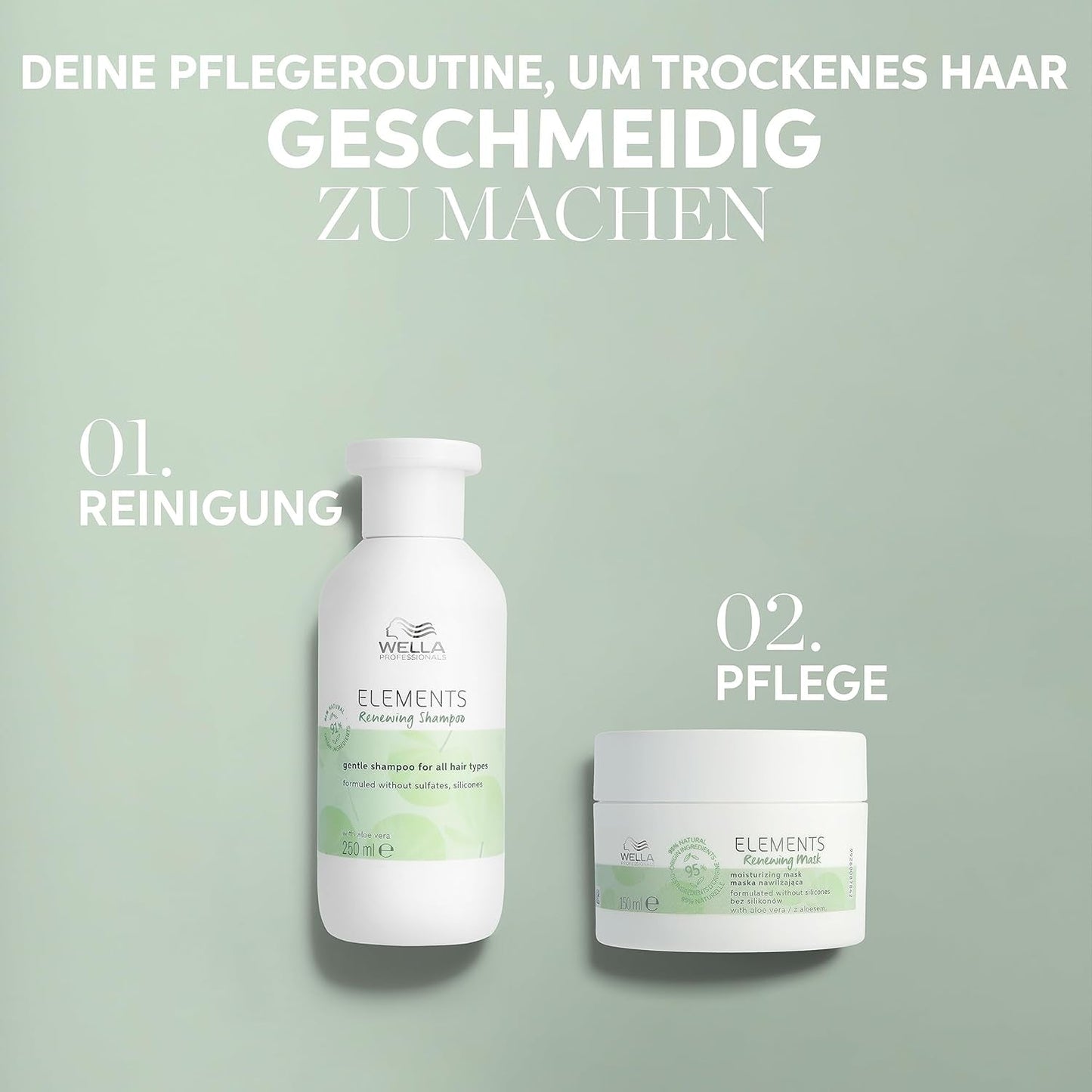 Wella Professionals Elements Renewing, șampon regenerator pentru toate tipurile de păr Duș și baie Wella