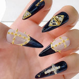 Mini Metall Nieten Punk Nail Charms Gold Silber Strasssteine Nägel Charm Kegel Spikes Nagelschmuck Glitzersteine Nail Art Studs Nagel Steine Legierung Nagelanhänger Rhinestones Nageldesign Zubehör