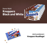 Alb-Negru – 2 x 200 g (2 x 8 bucăți) – Felii de napolitană umplute cu napolitane cu cacao neagră, bucăți de aluat neagră, lapte și cremă de nuga