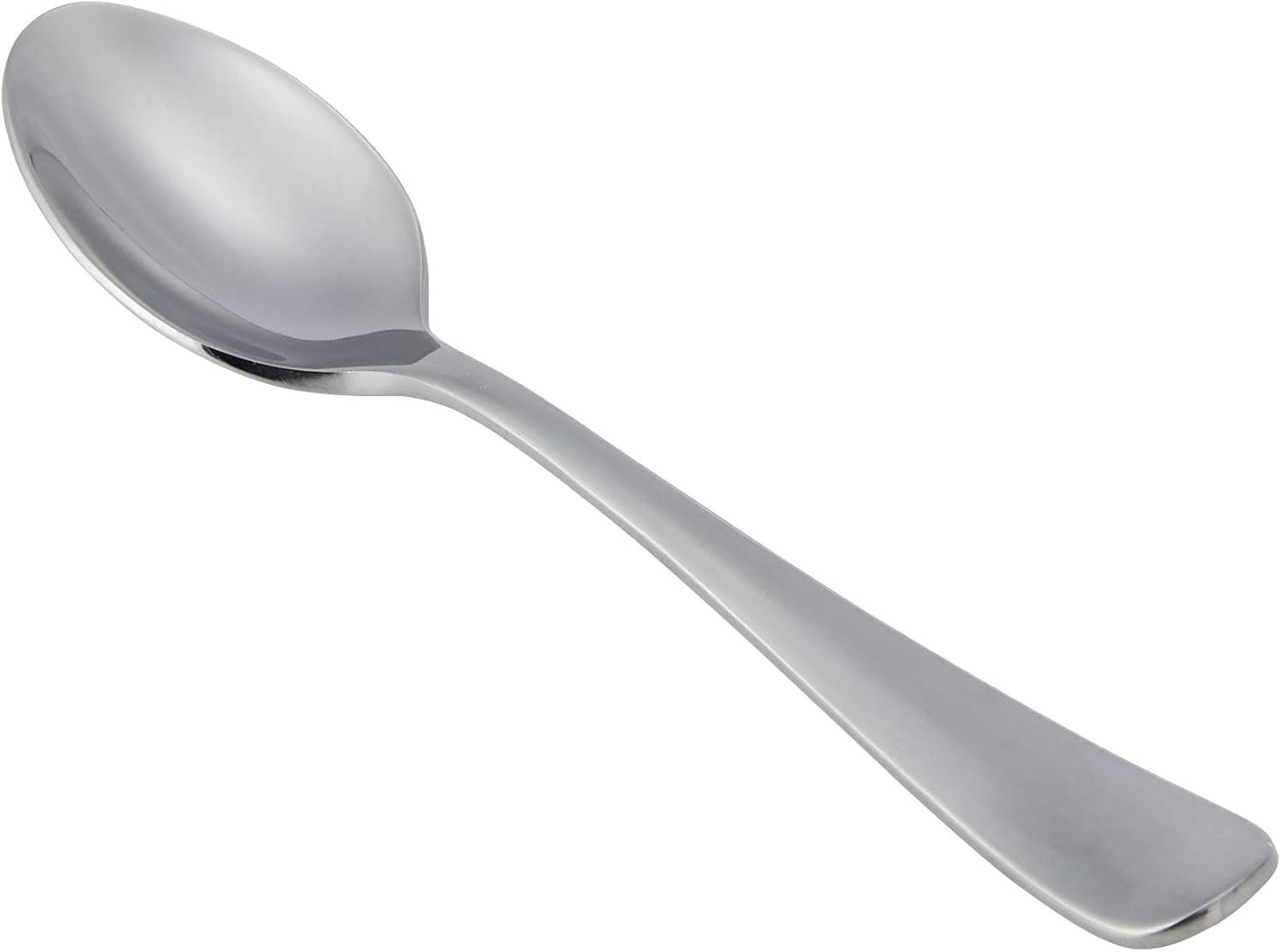 Lingură de cafea din oțel inoxidabil, design cu margini rotunde, pachet de 12, argintiu Bucatarie Naty Shop