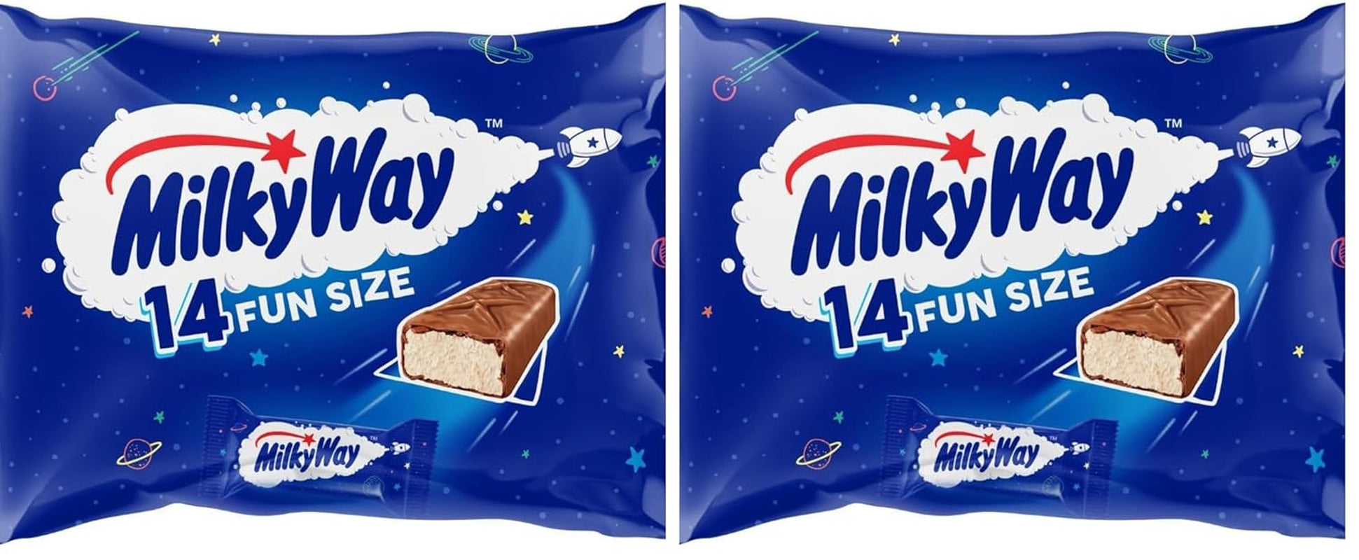 Mini pachet vrac de ciocolată, mini batoane de ciocolată cu cremă de nuga și caramel, 227g, idee de cadou de ciocolată, pachet mare de ciocolată