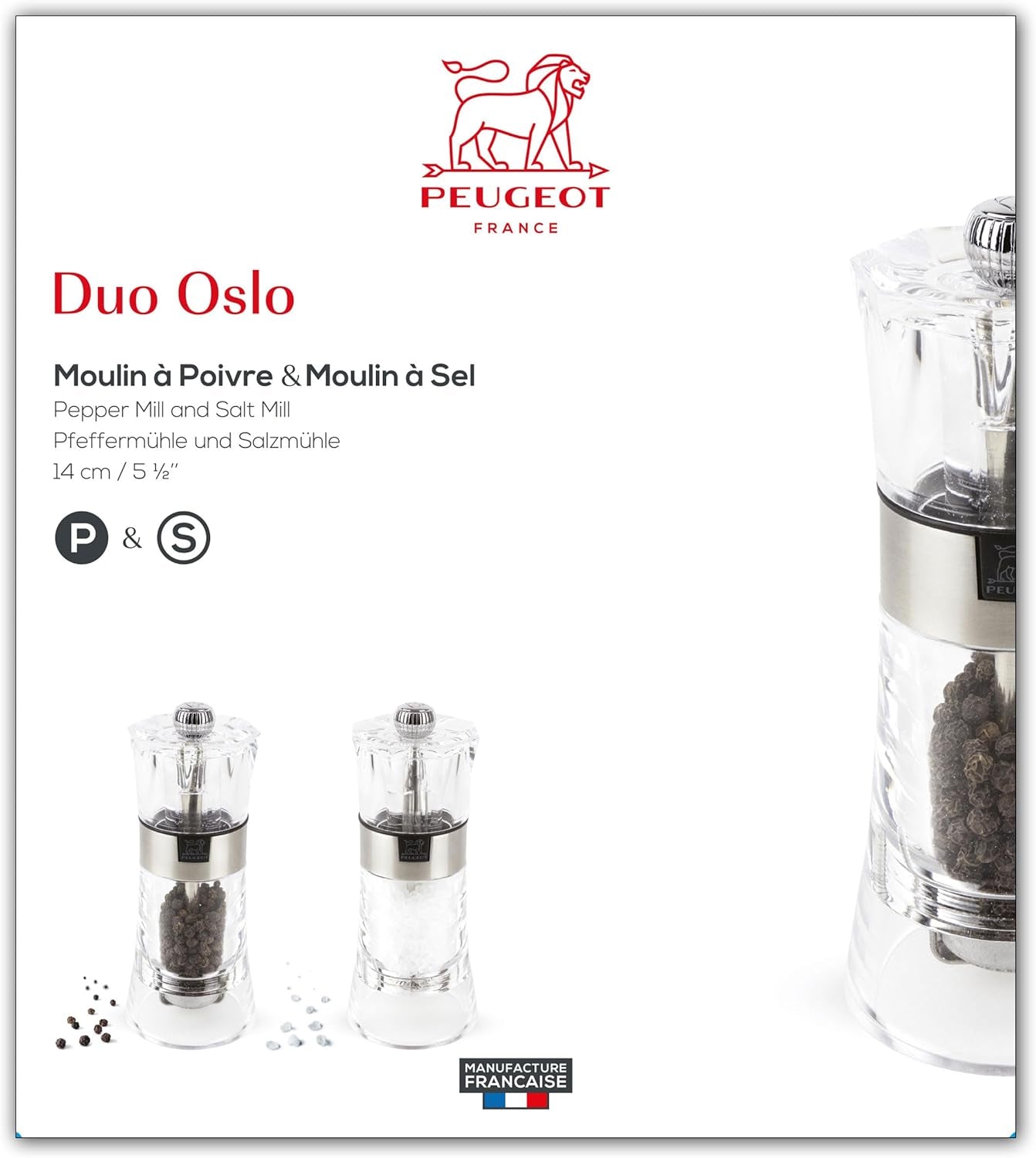 OSLO Duo acrilic/oțel inoxidabil 14 cm Rasnite si Feliatoare Naty Shop