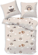 Lenjerie de pat pentru copii, vulpe, bufniță și animale de pădure, 100% bumbac Lenjerie de pat - copii Naty Shop Bufniță