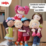 Păpușa HABA Lilli-Lou – Păpușă moale din pânză de la 18 luni – 30 cm cu haine și păr – Tovarășă de joacă ideală pentru copii mici – 1302842001