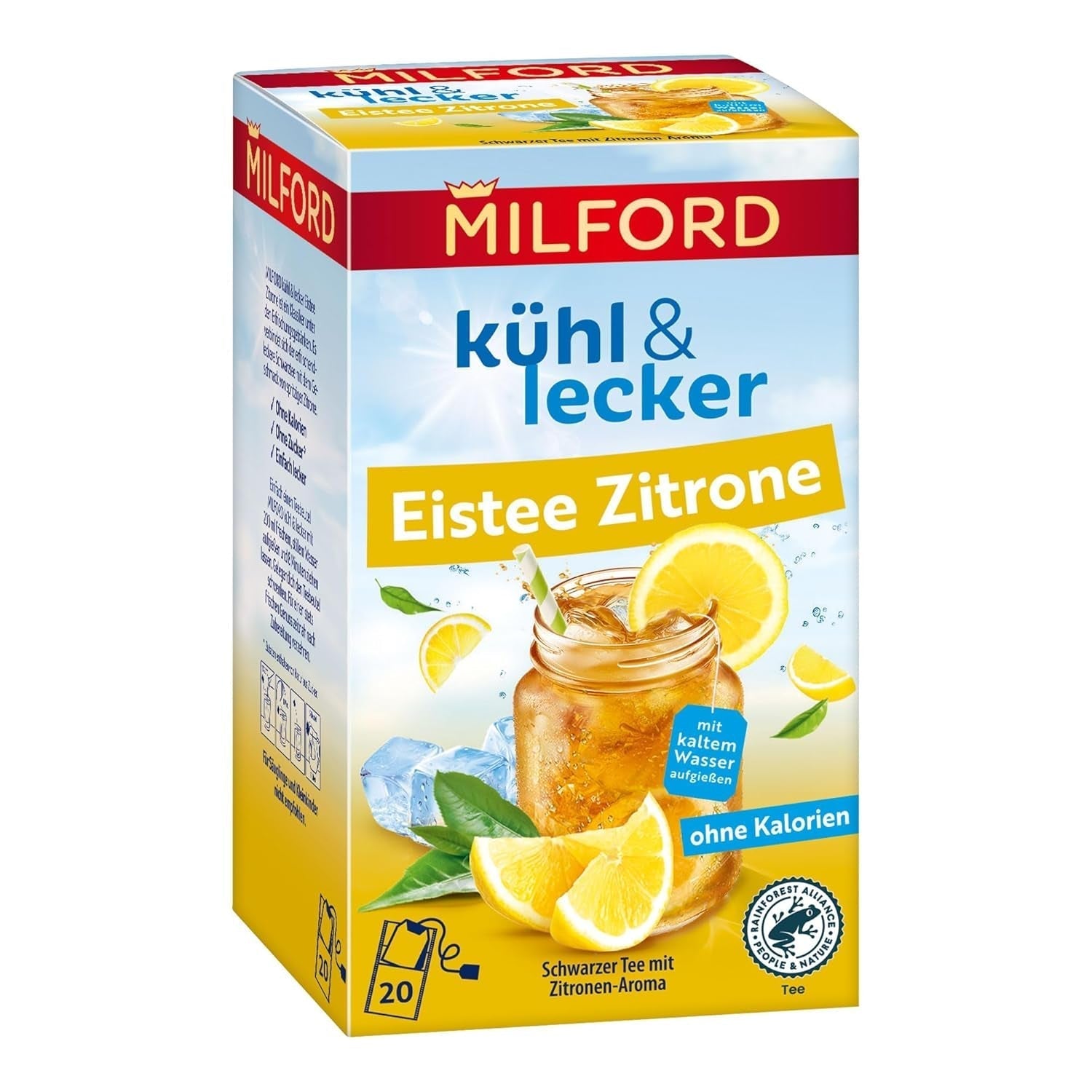 MILFORD Răcoritor și delicios Maracuja-Vanilie | Ceai de fructe cu aromă de maracuja-portocală-vanilie | 18 pliculețe de ceai