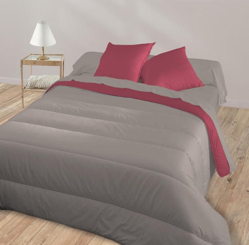 Bleu Câlin plapumă reversibilă bicoloră pentru 2 persoane, microfibră, burgundy/pepper, 220X240 cm Plapumi si pilote Naty Shop