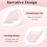 240 Stück Falsche Nägel Tips Set - Französisch Falsche Nägel Zum Aufkleben - Künstliche Nägel Medium Quadrat Ballerina Nail Art Manicure Fake Nails Für Damen Und Frauen (French Medium Ballerina)