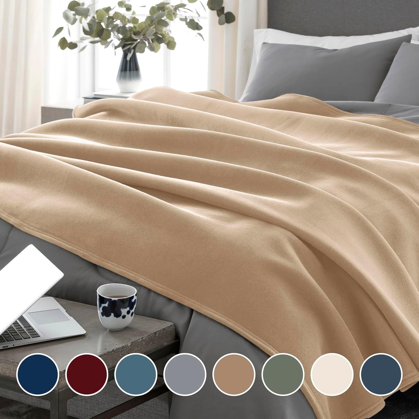 Vellux Original plafon dublu, maro deschis Plapumi si pilote Naty Shop