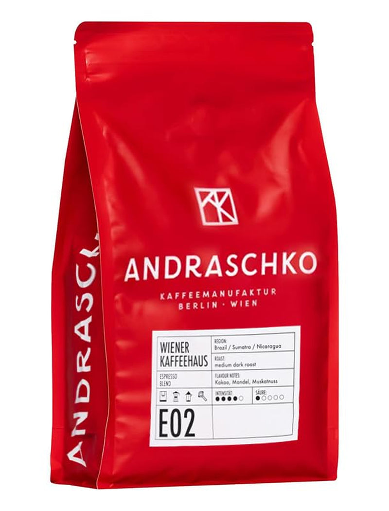 Espresso Bohnen - Wiener Kaffeehausmischung Espresso Blend - milde Röstung mit 100 % Arabica aus 7 Herkunftsländern - frisch in Berlin geröstet - 1k g