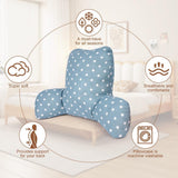 Pernă de citit, pernă pentru spate cu cotiere, spătar în pat sau pe canapea, pernă pentru odihnă la pat pentru citit, lucru și joacă