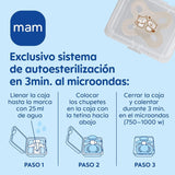 Set MAM Nou-născut, Set Cadou, format din: 2 x Biberoane Anti-Colic 160 ml, 1 x Biberon Anti-Colic 260 ml, 1 x Suzetă Original Start, 1 x Broșă pentru suzetă, de la 0 luni, Neutro