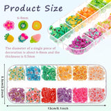 1000 Stk Nagel Obst Scheiben, Nagelkunst Fruchtscheiben Charms Cute Obst-Blumen Charms Mixed Set Mini 3D Obstscheibe Nail Art Zum Nagelkunst Handy Deko DIY Schleimbasteln Ornament Scrapbooking