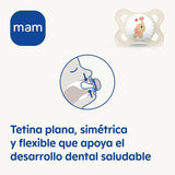 Suzetă MAM Clip It! Broche & Original S226 Skinsoft™ din silicon, ultra-moale, pentru bebeluși de la 0+ luni