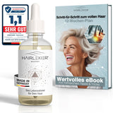 Hairlexier remediu de creștere a părului pentru femei - ulei de rozmarin pentru păr, ulei de păr cu ulei de ricin, ulei de lavandă, ser natural pentru păr împotriva căderii părului difuz, susține creșterea părului, vegan și organic + caiet de lucru Ingrijirea parului Naty Shop Femei