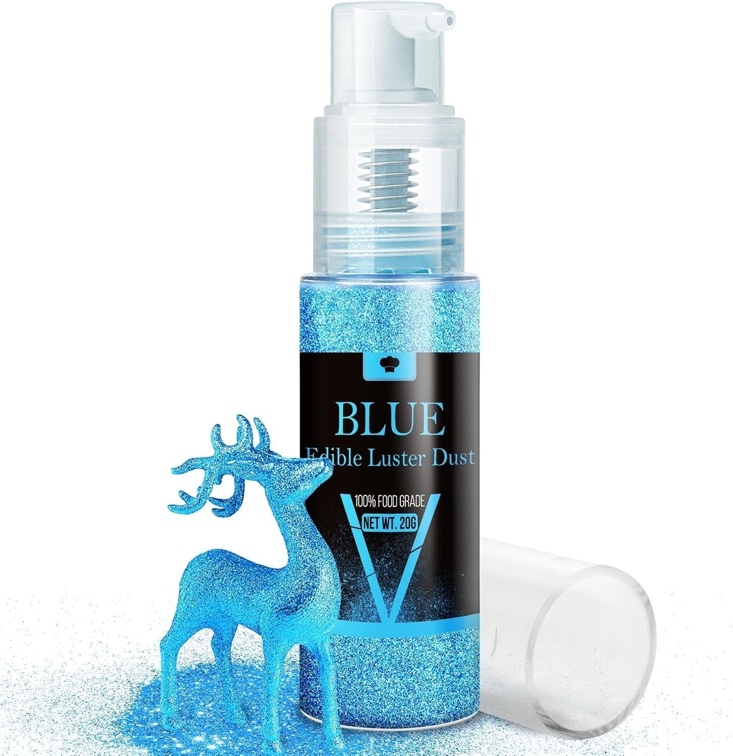 Set spray cu sclipici comestibil - 20 g praf de sclipici alimentar iridescent pentru băuturi, șampanie, prăjituri - colorant alimentar metalic comestibil pentru cocktailuri, vin, lichior, copt, prăjituri