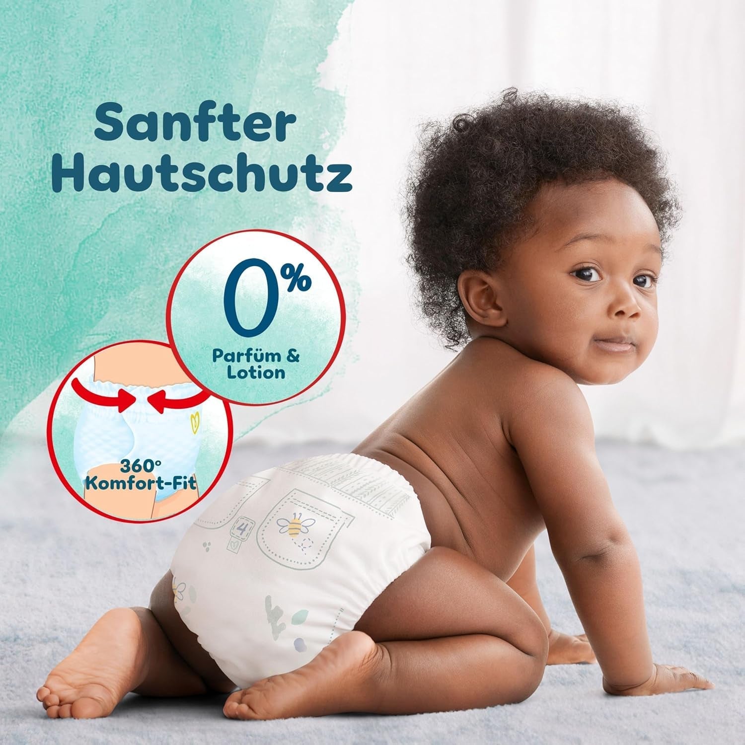 Scutece Pampers Harmony Pants mărimea 5, 144 buc, 12 kg-17 kg, protecție delicată a pielii și confort la 360°