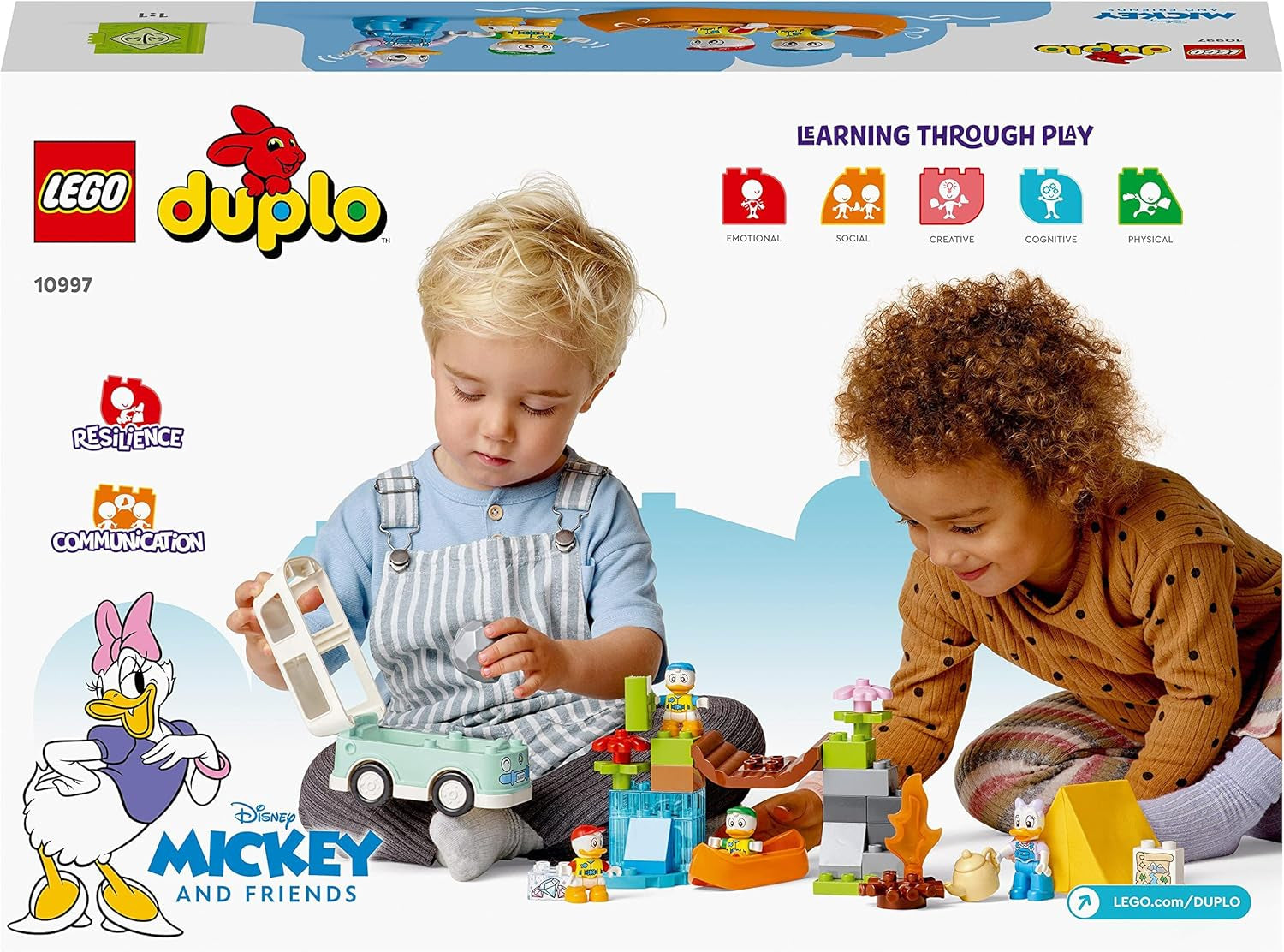 LEGO 10997 DUPLO Disney Mickey and Friends Camping Adventure Set With Campervan, Canoe And Daisy Duck Figure, Building Toy Gift For Toddlers 2+ Years, Girls And Boys Seturi de constructie Besuche den LEGO-Store