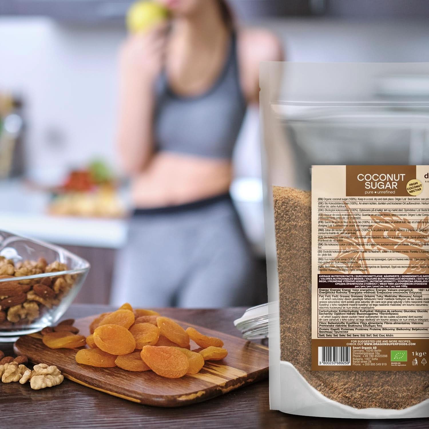 Zahăr din nucă de cocos-100% organic, nerafinat, 1 Kg Indulcitori Naty Shop