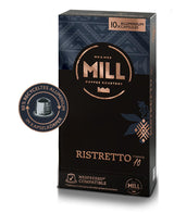 Kaffeekapseln Ristretto, 100 Kapseln für Kapselmaschinen (10x10), 80% recyceltes Aluminium im Kapselkörper