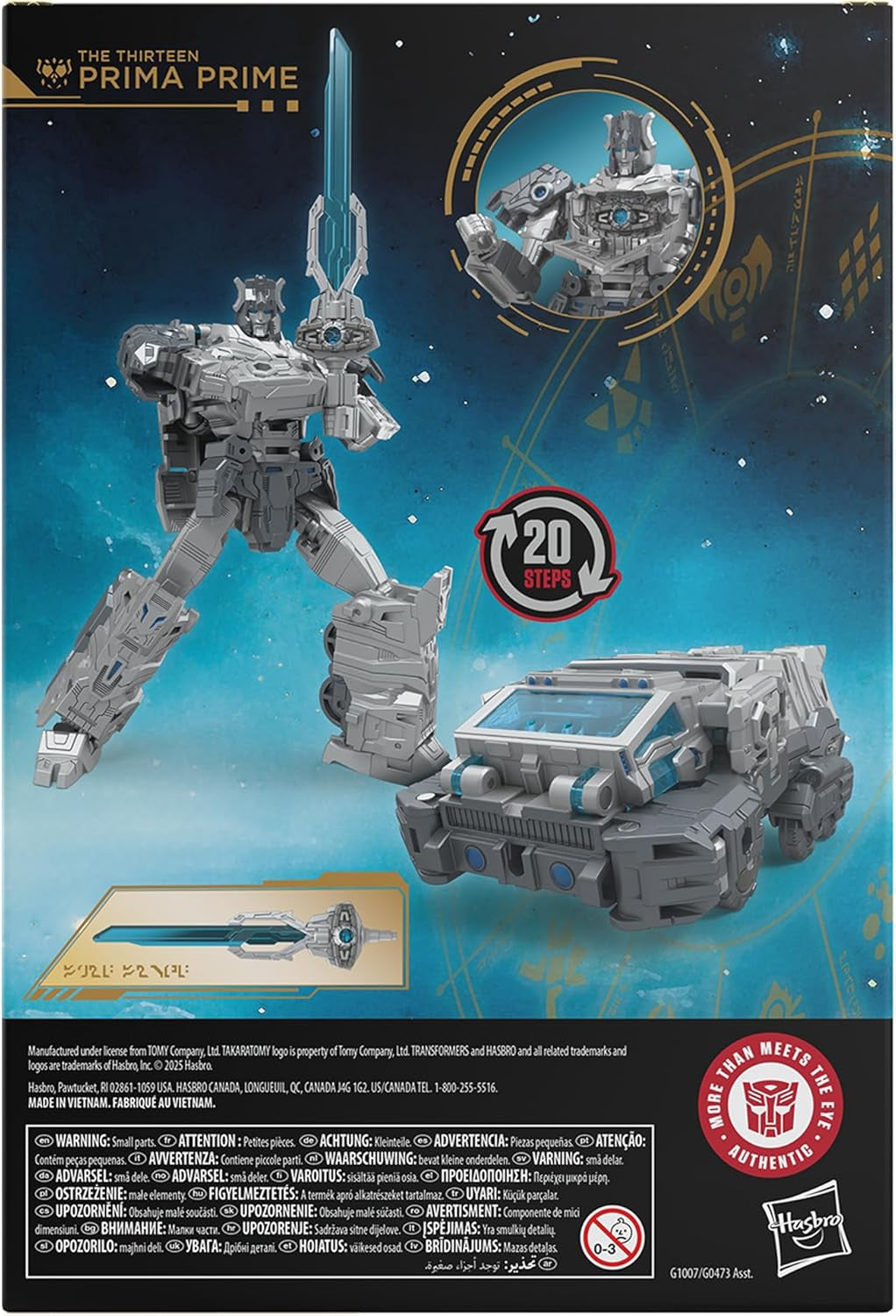 Transformers Age of the Primes Voyager Class the Thirteen Prima Prime, figură de acțiune transformabilă Action figures Naty Shop