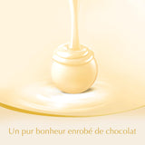 Bile de ciocolată albă LINDOR, 1 kg și LINDOR | pungă resigilabilă de 1 kg | aprox. 80 de bile de ciocolată cu lapte și mentă cu umplutură | Pachet vrac, cadou pralină, cadou ciocolată