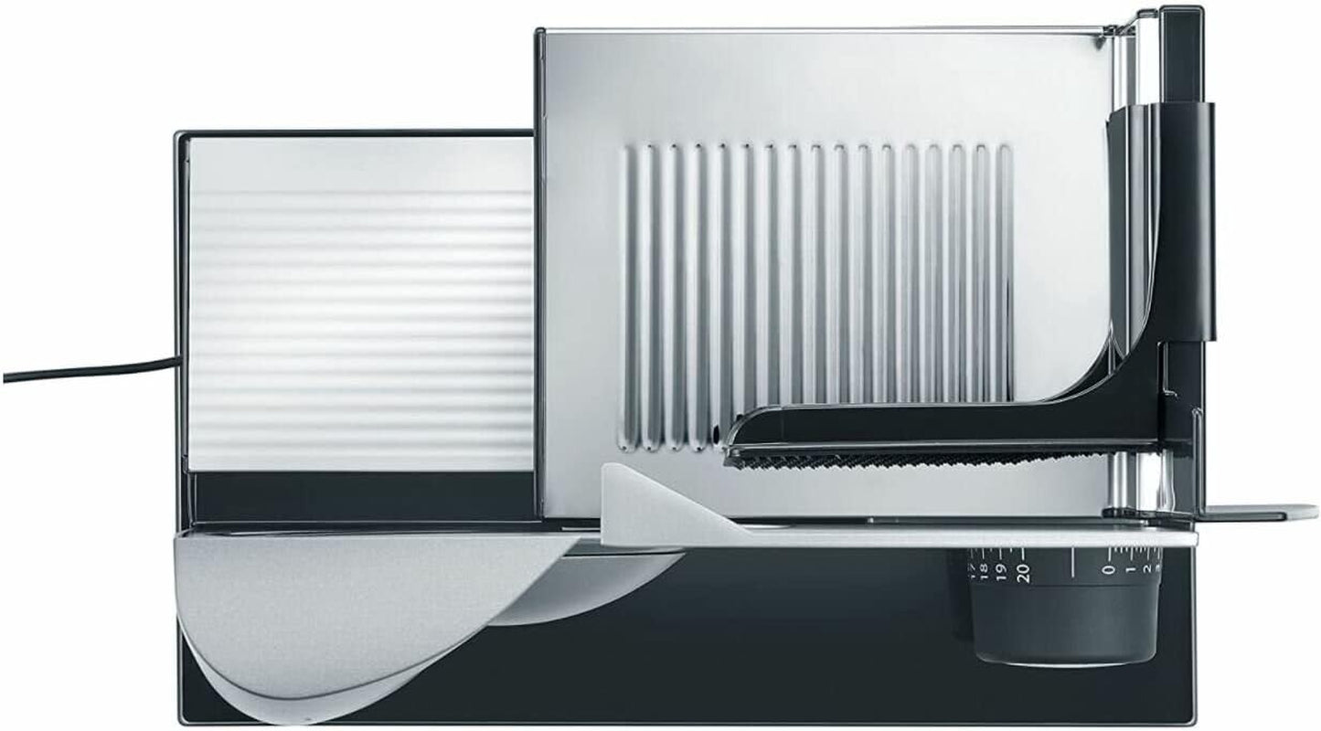 GRAEF SKS S32000, feliator electric argintiu cu carcasă complet metalică si placă de bază din sticlă Rasnite si Feliatoare Naty Shop