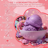 Colorant alimentar în gel - HXDZFX 2×30ml, colorant alimentar fără zahăr, foarte concentrat, pentru decorarea torturilor, fondant alb, macaroane, prăjituri, copt, ouă de Paște, slime (mov struguri)