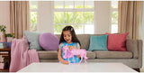 Barbie unicorn strălucitor care luminează în întuneric cu 20 de combinații interactive de efecte de lumină, sunete și muzică, pentru joacă prin apăsarea butoanelor și mângâierea capului, JCP78