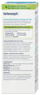Tetesept Kids Cold Time Bath - aditiv de baie pentru copii pentru sezonul rece cu 4 uleiuri esențiale, relaxare și încălzire, 125 ml Naty Shop