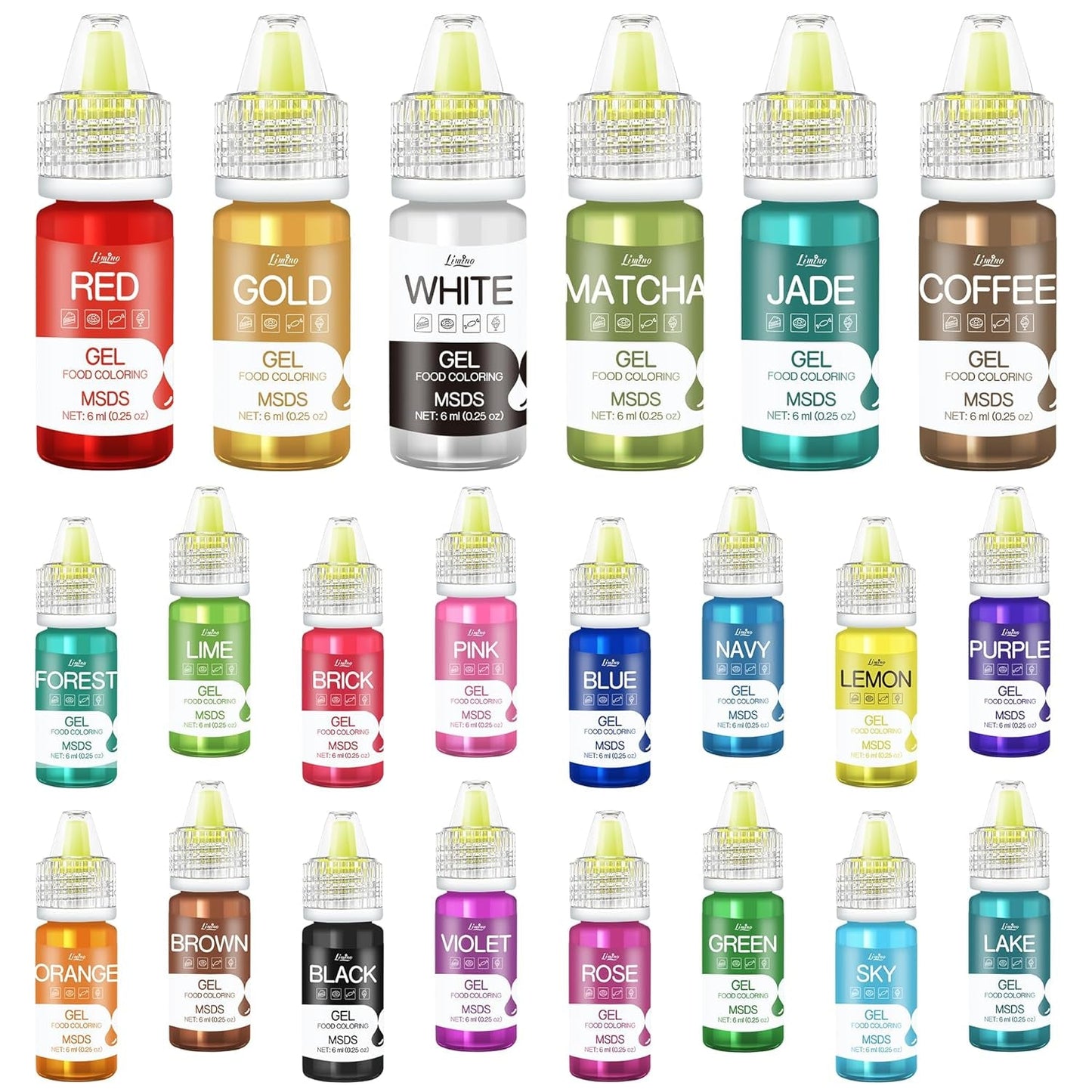 Colorant alimentar gel, recipiente de 6 ml si 10 ml Naty Shop