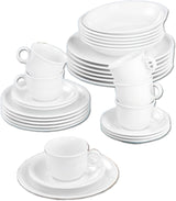 Set de veselă combinat Seltmann Weiden 001.716175 Compact White, 30 de piese, alb/simple