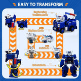 SUPER WINGS - VEHICUL ROBOT CONVERTIBIL "PAUL'S CRUISER" 18 Cm + 1 FIGURĂ 5 Cm - Mașină și avion de jucărie Transform-A-Bots din serialul animat - Jucării pentru copii peste 3 ani Action figures Naty Shop
