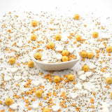 Streusel Glück, Sprinkles cu inimioare albe si bile aurii, 40 grame Sprinkles Naty Shop