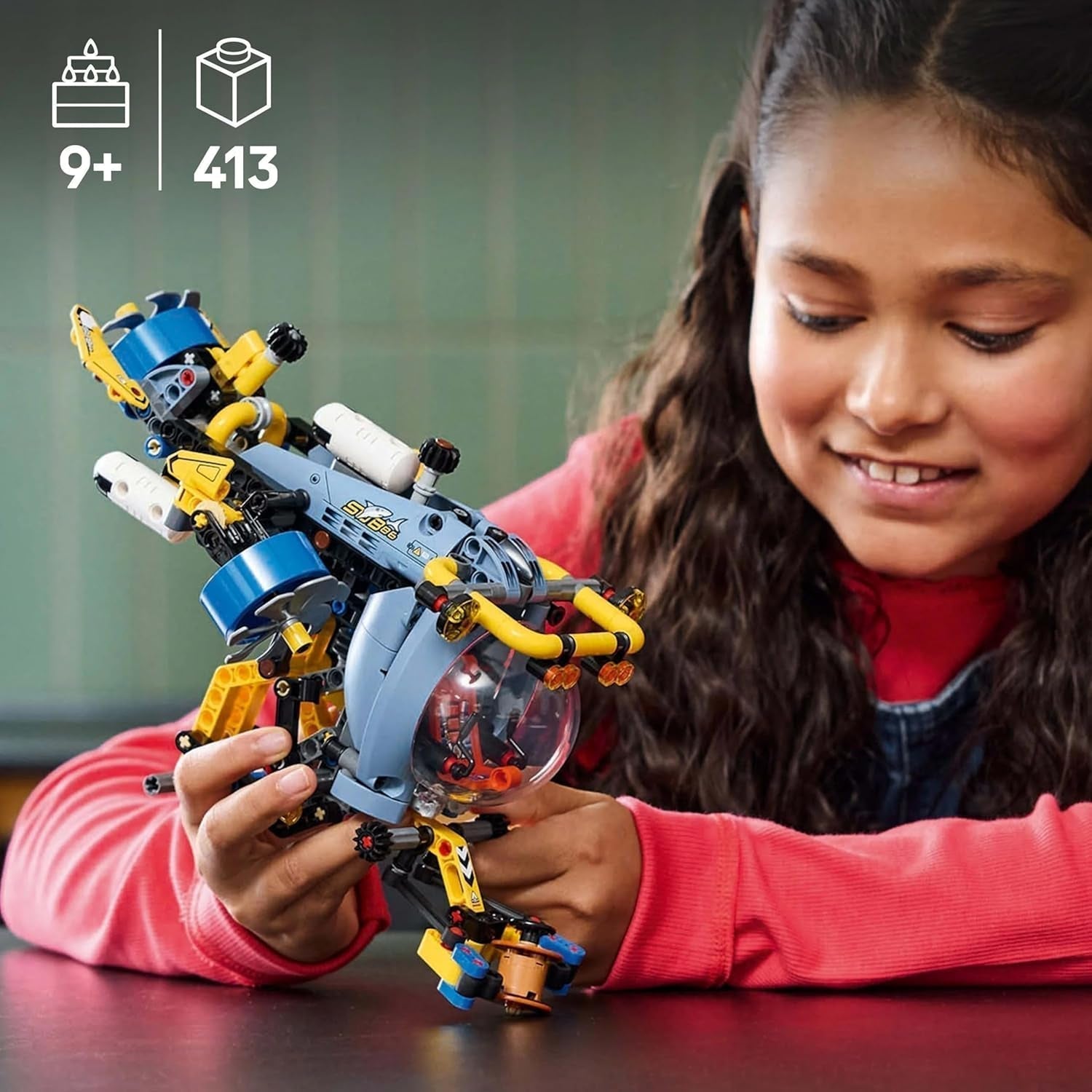 Submarin LEGO Technic Deep Sea Explorer, jucărie de construit pentru copii, băieți și fete de la 9 ani, idei creative de cadouri pentru ziua de naștere, vehicul construibil, cu elice rotative 42201 Seturi de constructie Besuche den LEGO-Store