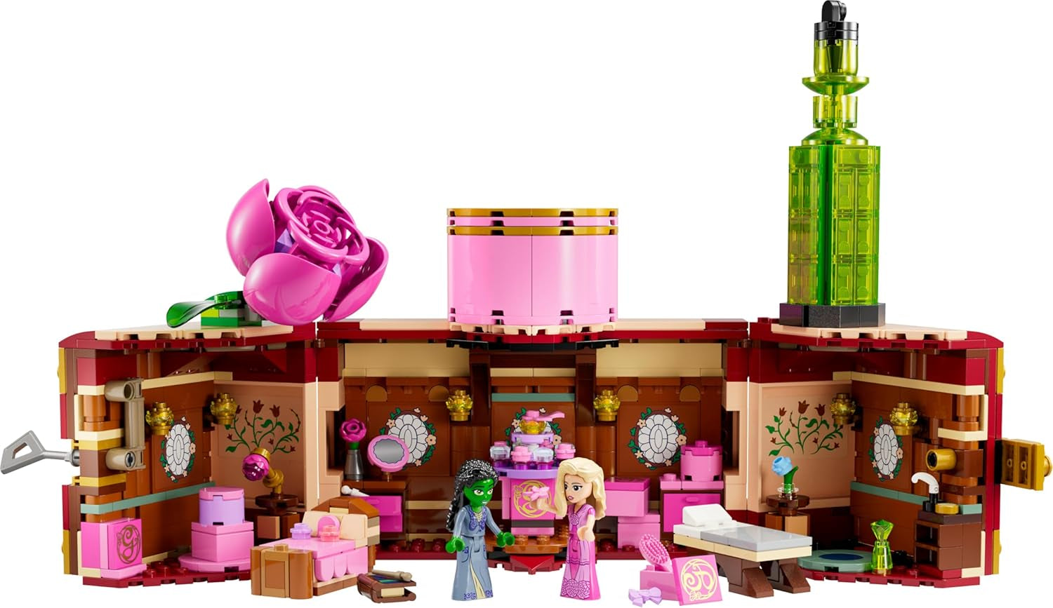 LEGO Wicked Dormitorul lui Glinda și Elphaba - Casă de păpuși cu 2 mini păpuși ale vrăjitoarelor din Oz, accesorii grozave, inclusiv flori și ținute - Jucărie creativă pentru fete peste 8 ani și fani - 75683 Seturi de constructie Besuche den LEGO-Store