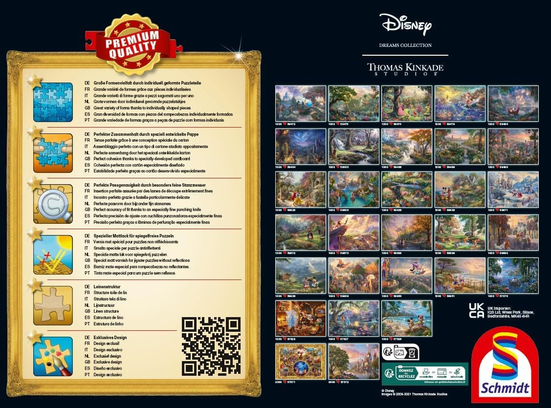 Schmidt Spiele 59673 Thomas Kinkade, Disney, Regele Leu, puzzle jigsaw 1000 piese Puzzle Naty Shop