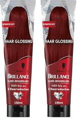 Brillance Shine Treatment, Hair Glossing Radiant Violet (150 ml), hrănește și intensifică culoarea părului, poate fi folosit ca o mască de păr, durează până la 6 spălări ale părului Vopsea pentru par Naty Shop Roșu intens 150 Ml (pachet de 2)