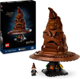 LEGO Harry Potter Pălăria vorbitoare, model Hogwarts pentru adulți, cadou de film pentru femei, bărbați, mamă și tată, cu 31 de combinații de sunete aleatorii, te sortează în casa ta Hogwarts 76429 Seturi de constructie Besuche den LEGO-Store Singur