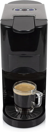 Espressor multicapsule Princess 5 în 1 – Compatibil cu Nespresso, Dolce Gusto, Lavazza a Modo Mio și ESE Pads, capacitate 0,8 l, 1450 W, argintiu, negru