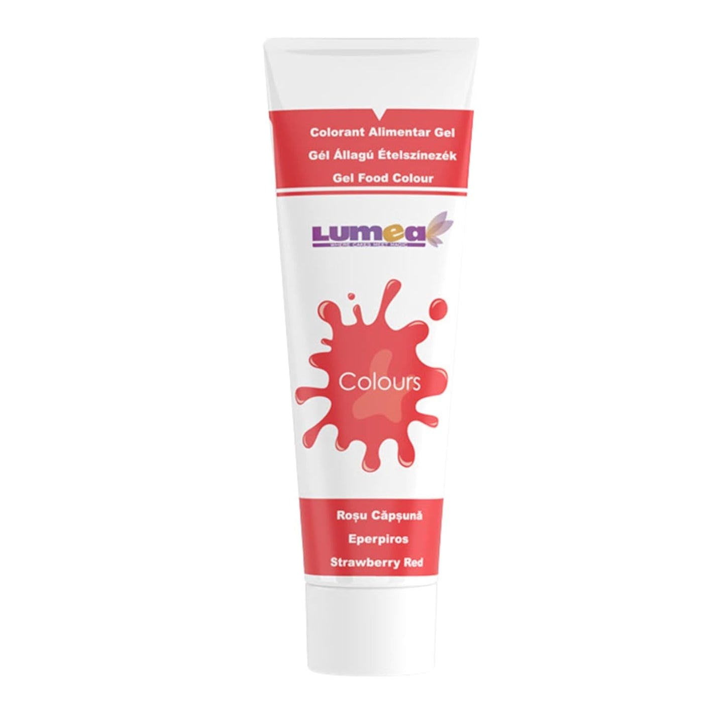 Dekozauber24 Colorant alimentar roșu, gel, 30g, vegan, fără zahăr, foarte concentrat, colorant alimentar roșu pentru fondant, cremă de unt, băuturi și multe altele