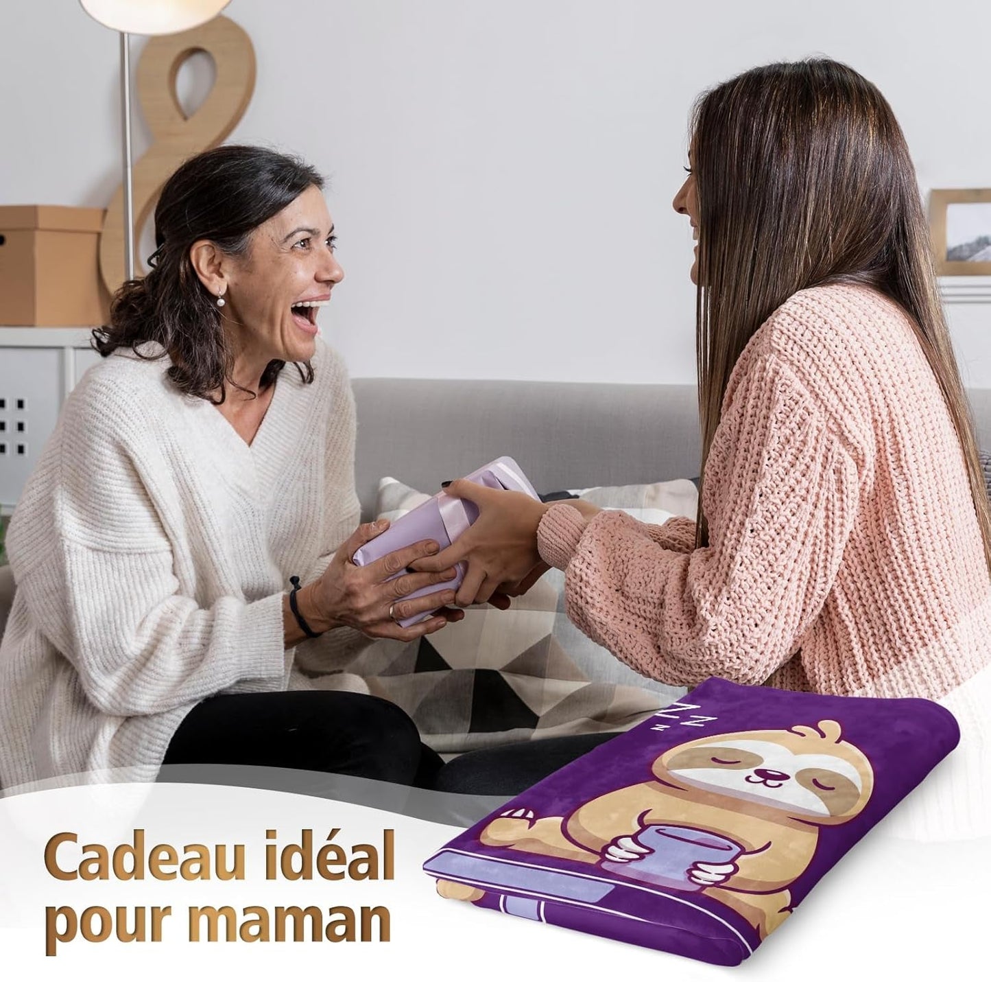 Niyewsor Cadou aniversar, Pentru mama, Pătură fleece, Cadou pentru mama, Idee de cadou pentru Ziua Mamei și Crăciun pentru mama Paturi si Cuverturi Niyewsor