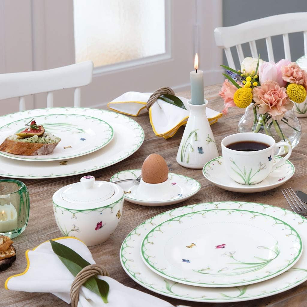 Villeroy & Boch – Colourful Spring Zuckerdose 300 Ml Weiß/Bunt, Spülmaschinenfest, Mikrowellensicher, Dose Frühling, Deko Ostern, Oster Deko, Frischhaltedose, Vorratsdose, Premium Porzellan