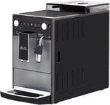 Melitta Avanza - Espressor complet automat cu sistem de lapte, espressor cu râșniță și rezervor de apă extra mare (1,5 l) pentru, de exemplu, cappuccino sau espresso, mystic titan