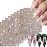 GZMAYUEN 12 culori franceze unghii autocolante 3D franceză culoare gradient unghii autocolante autoadezive unghii design unghii accesorii