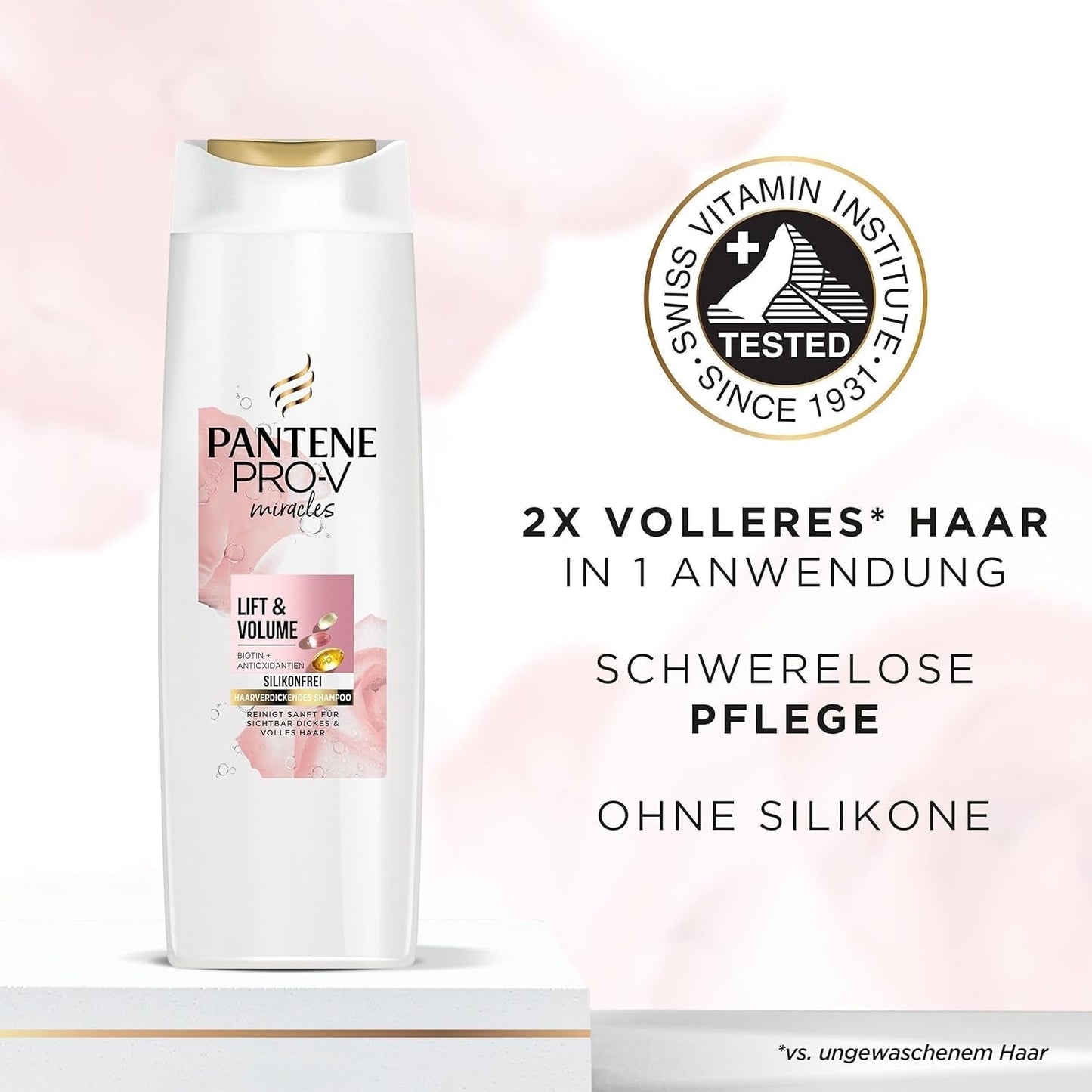 Șampon pentru îngroșarea părului Pantene Pro-V Lift & Volume cu biotină, fără silicon Duș și baie Pantene