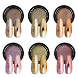 Set pudră unghii Saviland Chrome – Pudră unghii Chrome Laser roz efect oglindă Nail Art cu laser, sclipici pentru unghii manichiură pudră decorativă cu bețișoare de burete, pudră sclipici pentru unghii salon de unghii