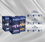Caffè Borbone Verkostung Kit, 90 Aluminium-Kapseln: 30 Mia Napoli, 30 Ciao Venezia, 30 Magica Palermo, (3 x 30 Stück) – Kompatibel mit Kaffeemaschinen für den Hausgebrauch der Marke Nespresso®*